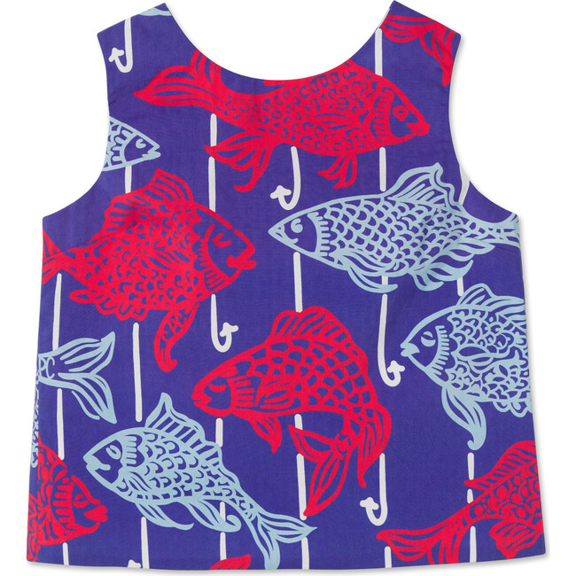 Kingsley Top, Fishy Fishy Print - Shirts - 1