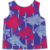 Kingsley Top, Fishy Fishy Print - Shirts - 1 - thumbnail
