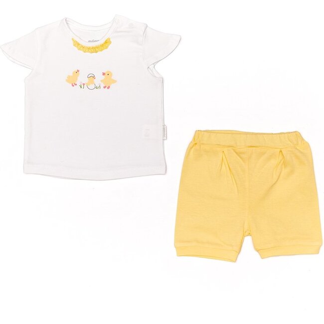 Happy Chicky Outfit, Yellow - Mixed Apparel Set - 1