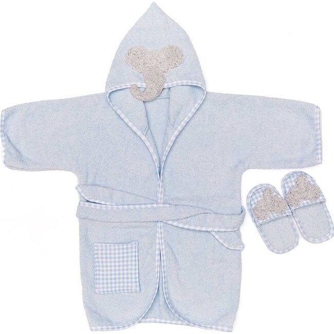 "Baby Home" Bathrobe Set, Blue - Mixed Apparel Set - 1