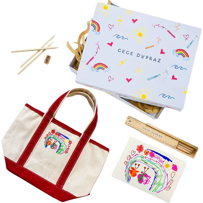 Draw Your Own Small Boat Tote Gift Set