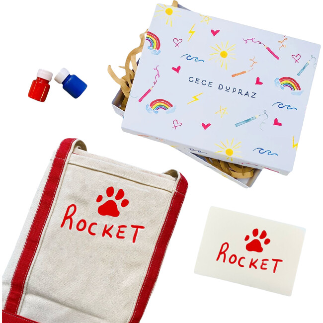 Draw Your Own Paw Print Tote Gift Set