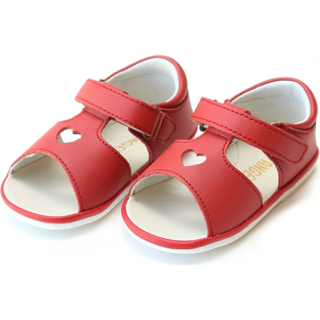 Baby Betsy Open Heart Sandal, Red - Sandals - 1