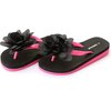 Joyce Flower EVA Flip Flop, Black - Sandals - 1 - thumbnail