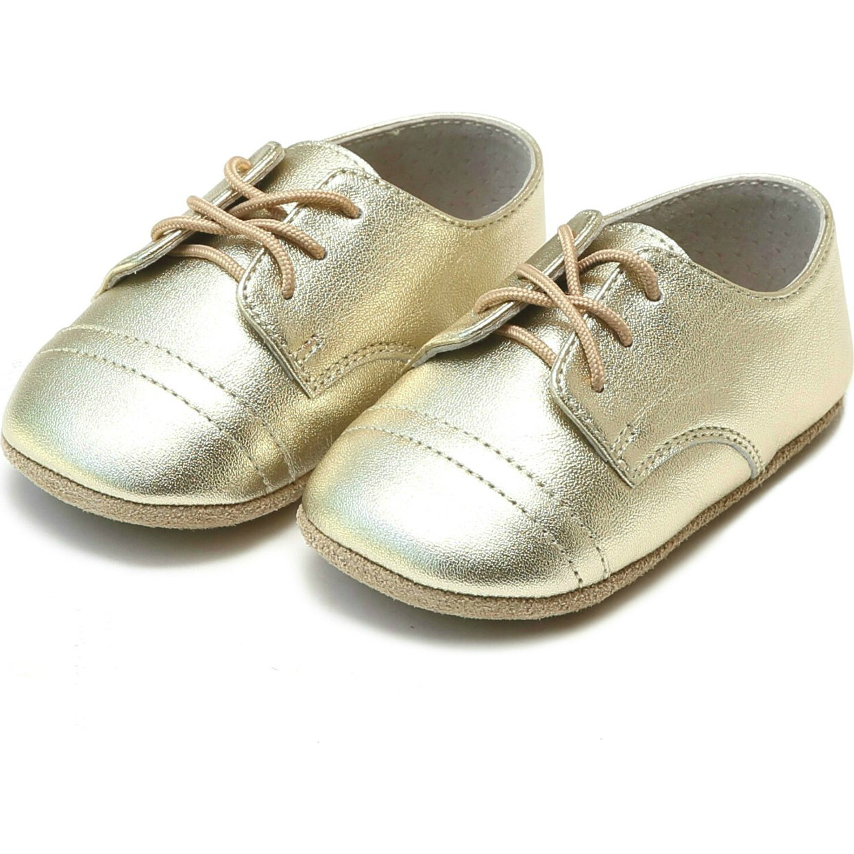Bailey Derby Crib Shoe, Gold - Crib Shoes - 1