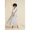 Women's The Scallop Bib Dress, Khaki Floral - Dresses - 2