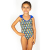 Ruffle Crisscross Swim, Blue Pineapple - One Pieces - 3