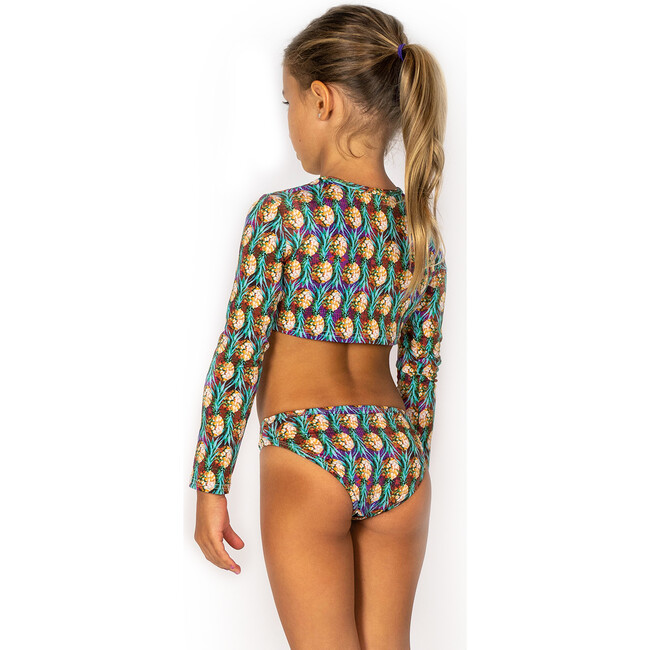 Long Sleeve Bikini, Green Pineapple - Two Pieces - 4
