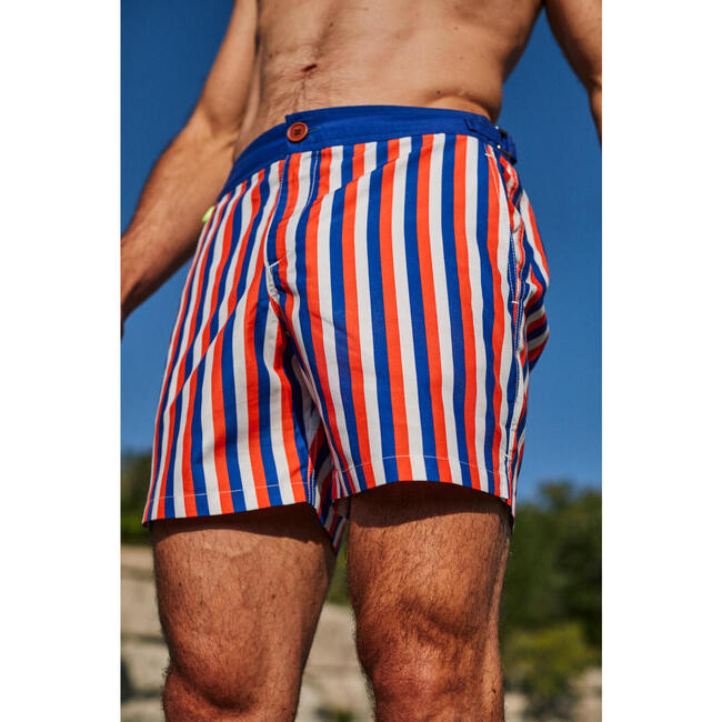 Men's Air La Baule Swim Trunks, Blue - One Pieces - 4