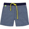 Men's Azulejos Swim Trunks, Navy - Swim Trunks - 1 - thumbnail