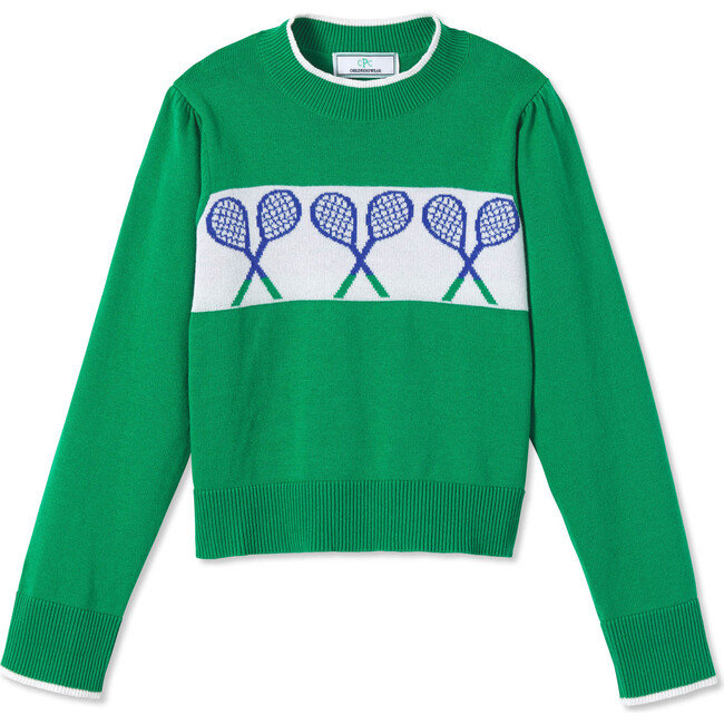 Darby Tennis Sweater, Blarney Green - Sweaters - 1
