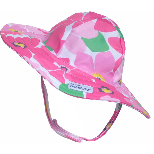 UPF 50+ Summer Splash Swim Hat, Wild Hibiscus