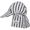 UPF 50+ Original Flap hat, Silver Storm Stripe Seersucker - Sun Hats - 1 - thumbnail