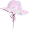 UPF 50+ Floppy Hat, Melon Stripe Seersucker - Sun Hats - 1 - thumbnail