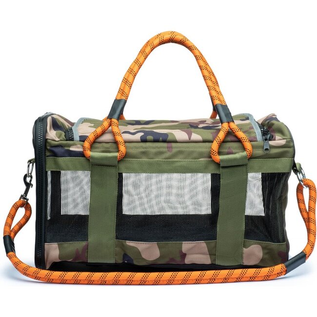 Pet Travel Bag, Camouflage and Orange