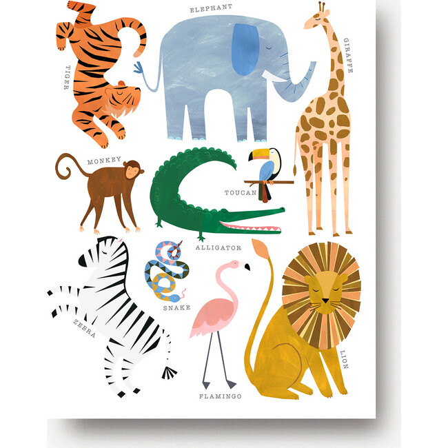 Animal Chart Art Print, Multi - Art - 1