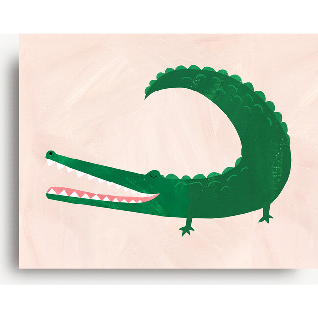 Allie the Alligator Art Print, Green - Art - 1
