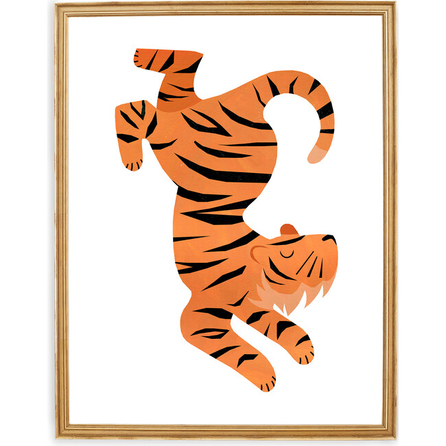 Theo the Tiger Art Print, Orange - Art - 3