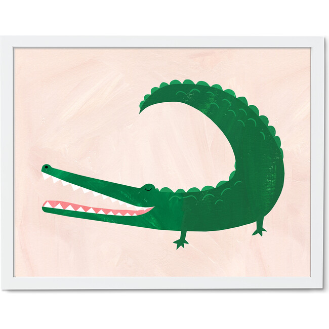 Allie the Alligator Art Print, Green - Art - 3