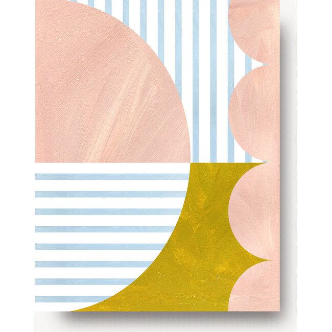 Scallops Art Print, Rose/Gold