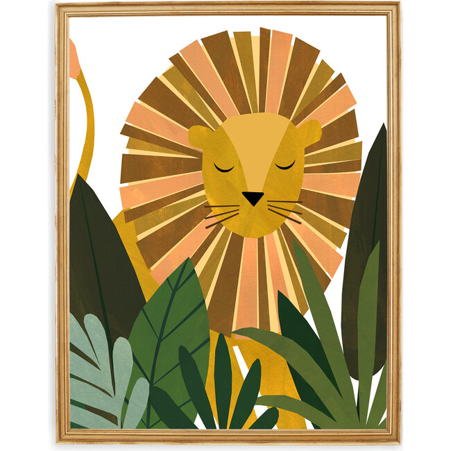 Liam the Lion Art Print, Yellow/Olive - Art - 3