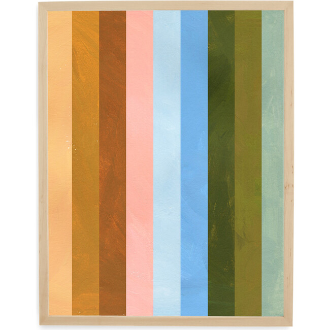 Sunset Stripe Art Print, Multi - Art - 2