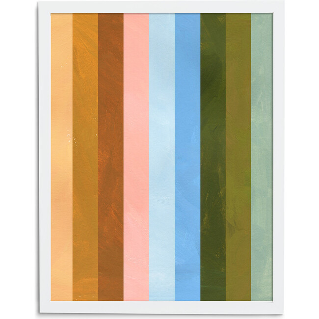 Sunset Stripe Art Print, Multi - Art - 3