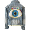 Blue Evil Eye Jacket, Denim - Jackets - 1 - thumbnail