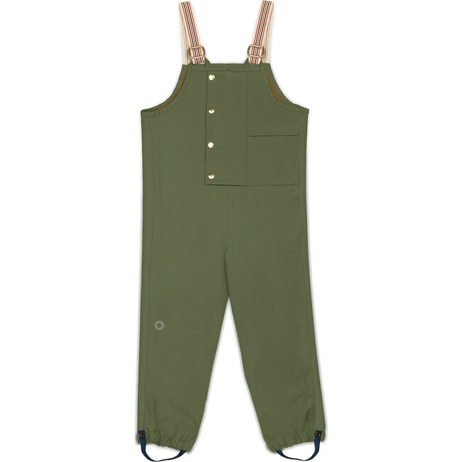 Kids Dungaree Rain Pants, Spruce - Overalls - 1