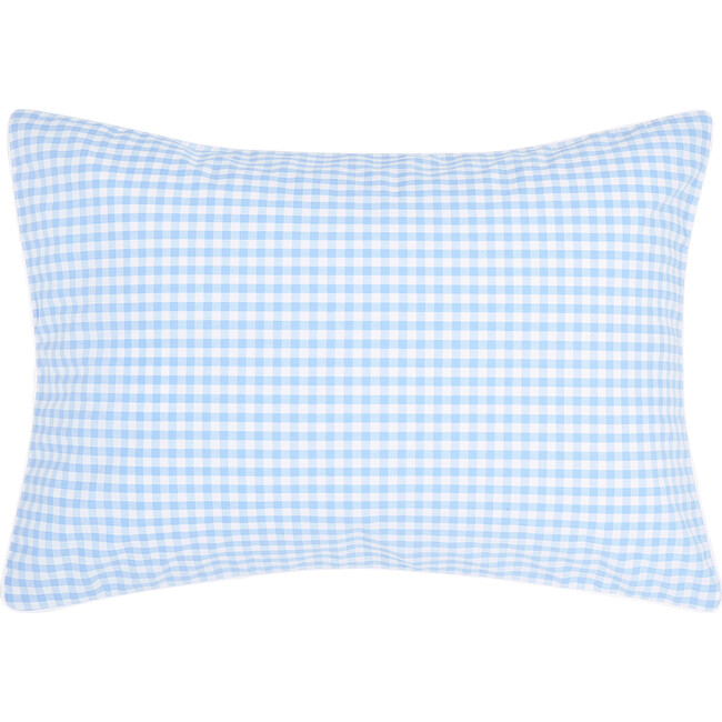 Gingham Mini Pillowcase, Powder Blue - Pillows - 1