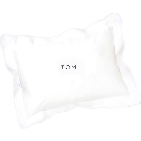 Custom Waverly Mini Pillow, White Scallop - Decorative Pillows - 2