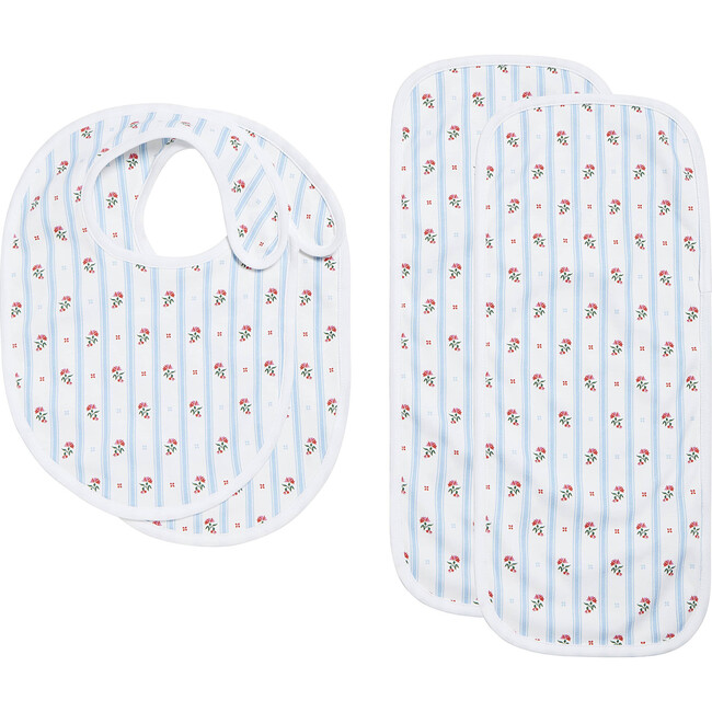 Feed Me Kit, Floral Stripe - Bibs - 1