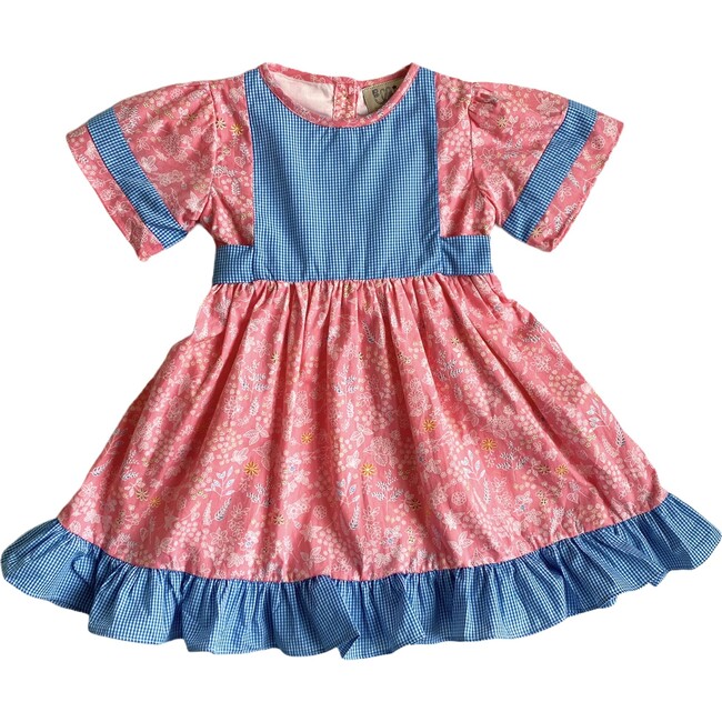 Tabitha Dress, Pink & Aqua