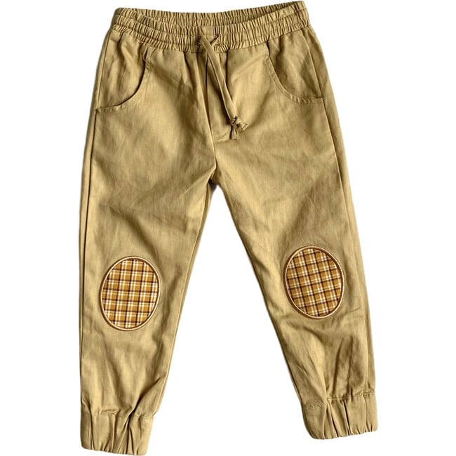Patch Joggers, Mustard