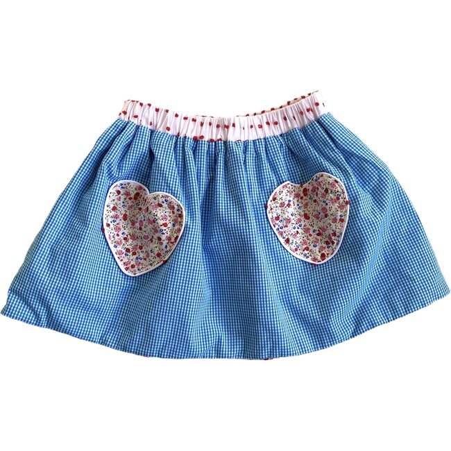 Cariad Skirt, Red & Aqua