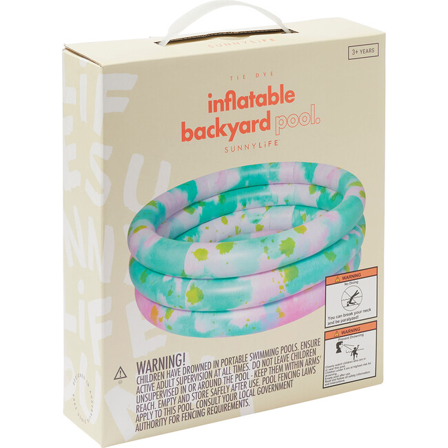 Inflatable Backyard Pool, Tie Dye - Pool Toys - 2