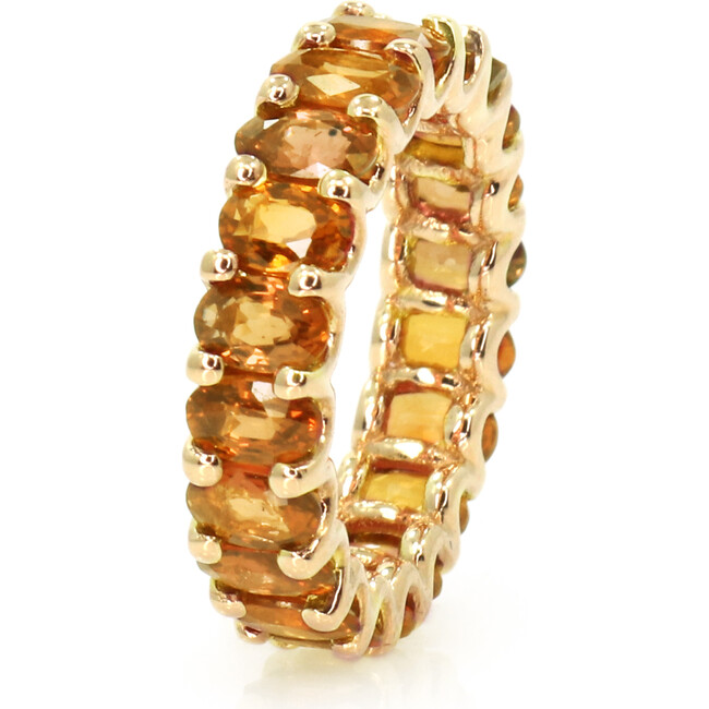 Orange Sapphires Eternity Ring - Rings - 1
