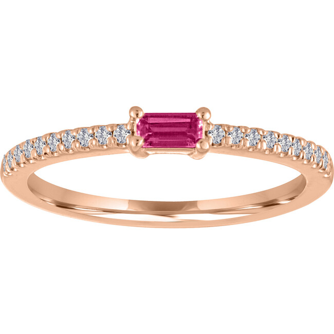 Women's Julia 14K Rose Gold Ruby Ring - Rings - 1