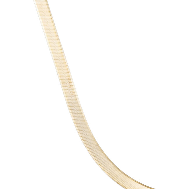 Herringbone Chain Necklace, 18K Gold