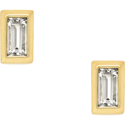 Women's Diamond Baguette Stud Earrings