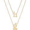 *Exclusive* Mommy + Me 14k Gold Initial Necklace Set - Necklaces - 1 - thumbnail