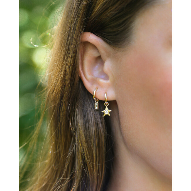 Women's Diamond Star Charm Earrings - Earrings - 3