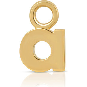 Women's Gold Initial Earring Charm