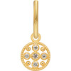 Women's Diamond Circle Charm + Hoop Single Earring - Earrings - 1 - thumbnail