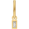 Women's Diamond Baguette Charm + Hoop Single Earring - Earrings - 1 - thumbnail
