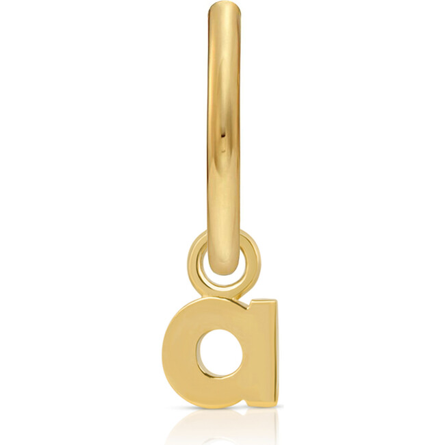 Women's Gold Initial Earring Charm - Earrings - 3