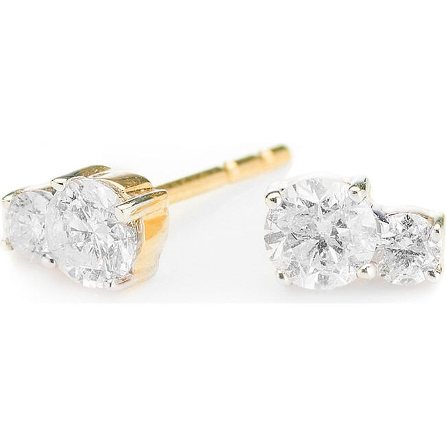 2 Diamond Amigos Post Earrings - Earrings - 1