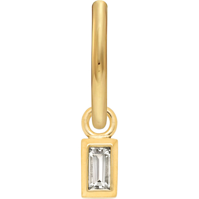 Women's Diamond Baguette Earring Charm - Earrings - 5