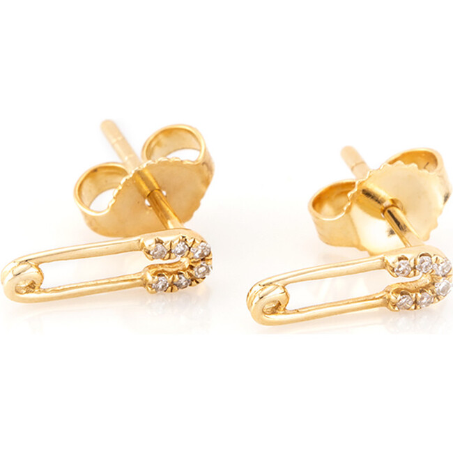 Petite Safety Pin Studs - Earrings - 1