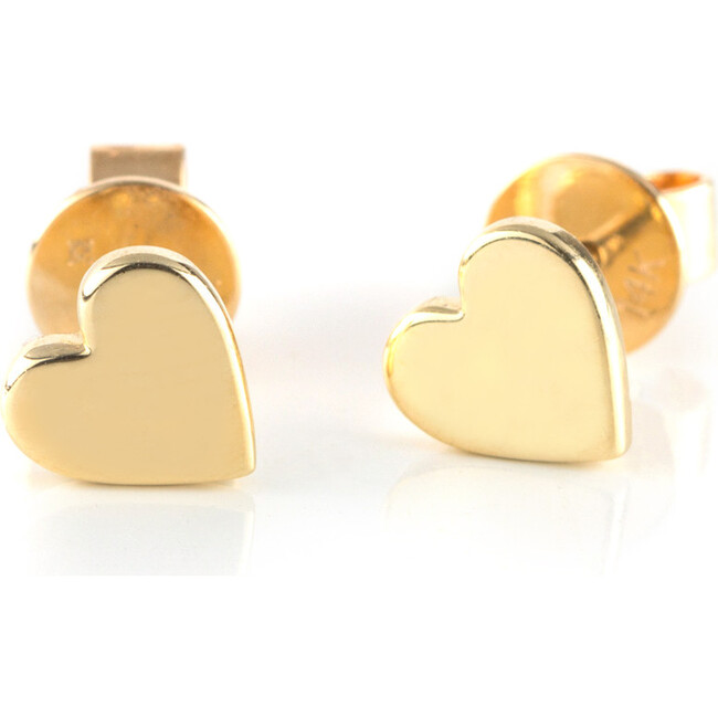 Solid Gold Love Studs